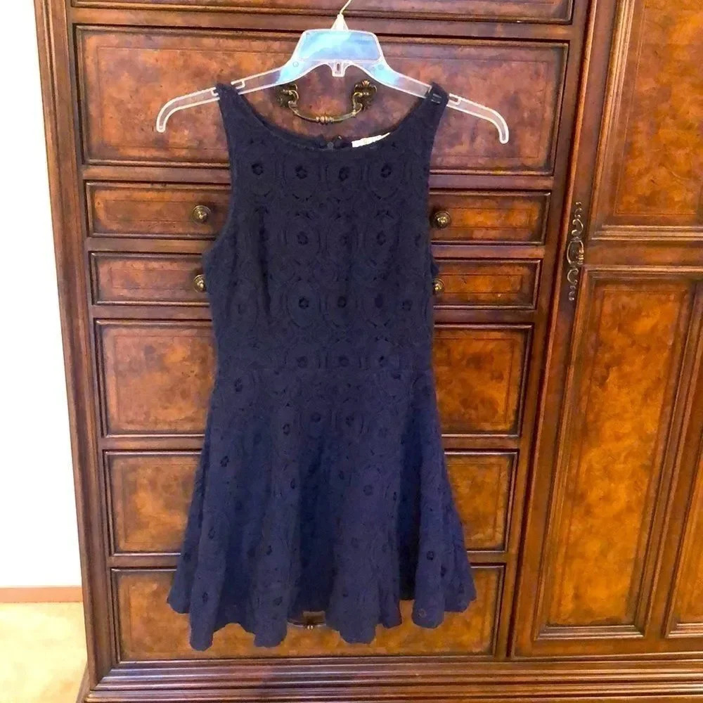Bb Dakota navy blue flower dress